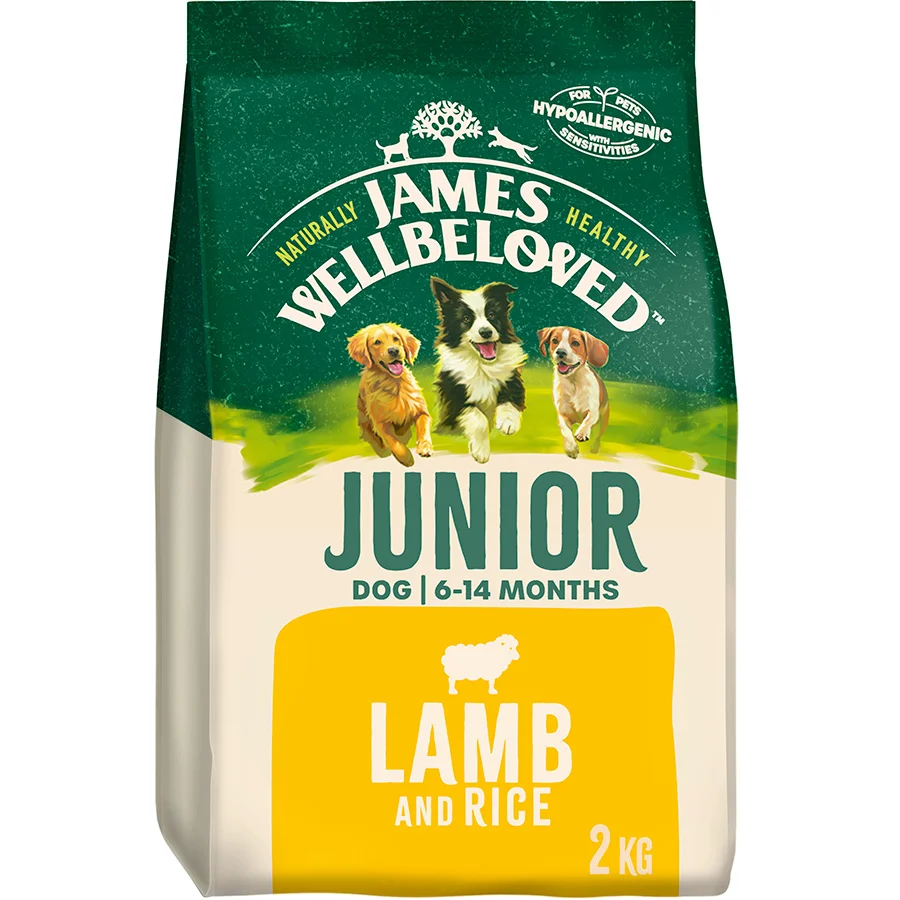 Pure James Wellbeloved Junior Dry Dog Food Lamb Rice 2kg Quality