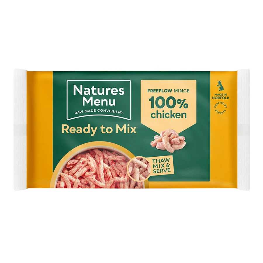 Lightweight Natures Menu Flow Frozen Adult Dog Food Chicken 2kg Luxury