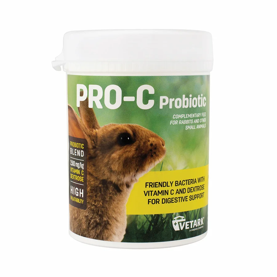 Top-Quality Vetark Pro-C Probiotic Supplement for Rabbits Small Mammals 100g Excellent