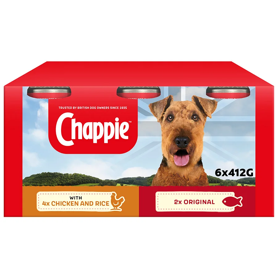 Professional Chappie Adult Wet Dog Food Favourites 6x412g High-End