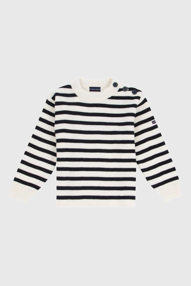 High-Performance Pull marin rayé Fouesnant Kids Flexible