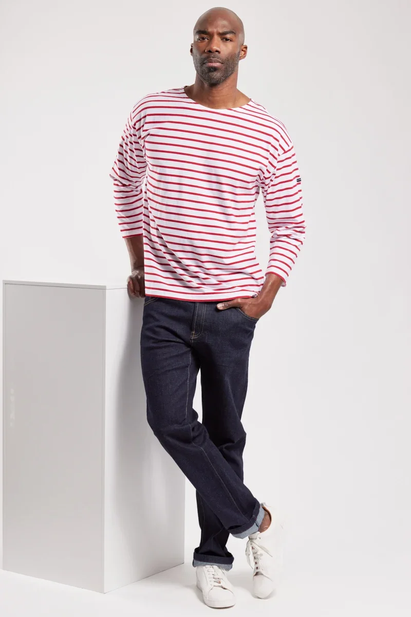 Relaxed Marinière Beg Meil – coton léger Green