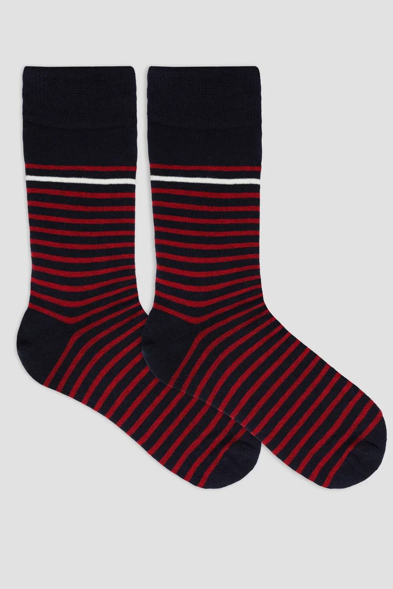 Convenient Chaussettes rayées Homme – coton High-Quality