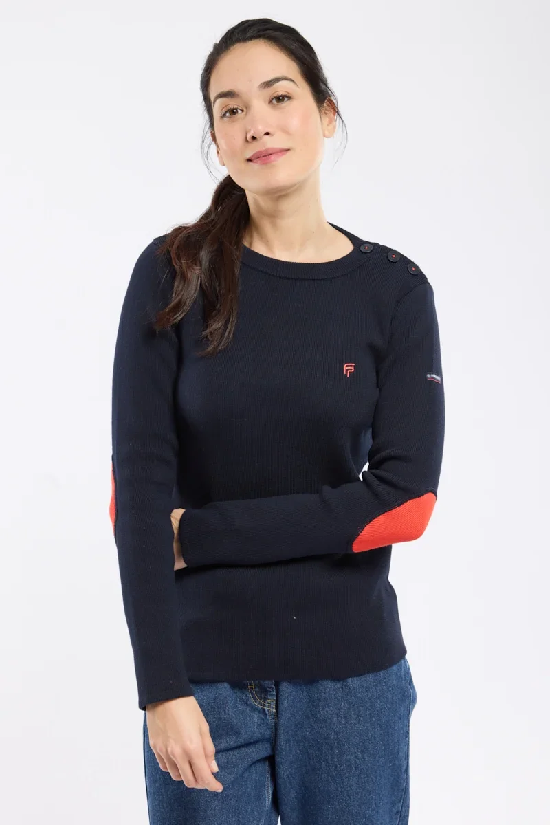 Minimalist Pull marin Femme – Fountaine Pajot x Armor-lux High-Quality