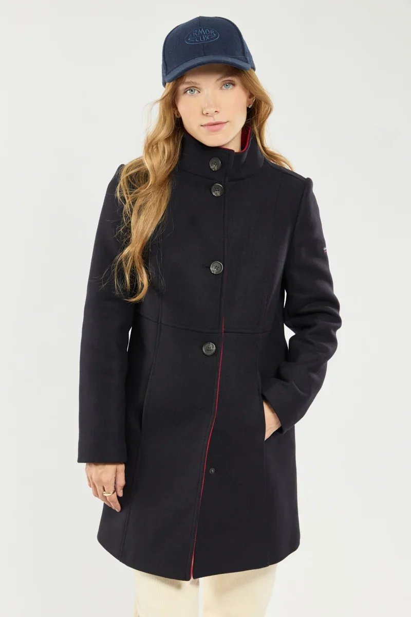 Sophisticated Manteau bi-colore – laine Solid