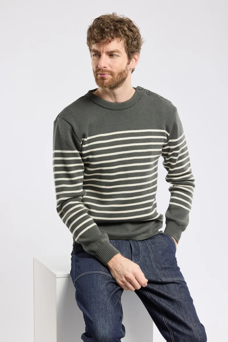 Smart Pull marin Molène Héritage – laine Reusable