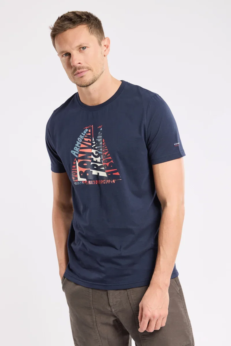 Fashionable T-shirt sérigraphié – coton léger Stylish
