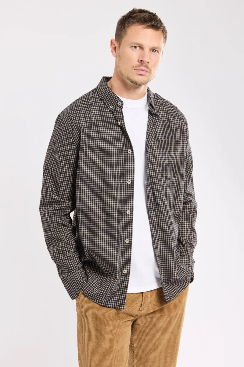 Exceptional Chemise coupe droite Heritage – coton flanelle Responsible
