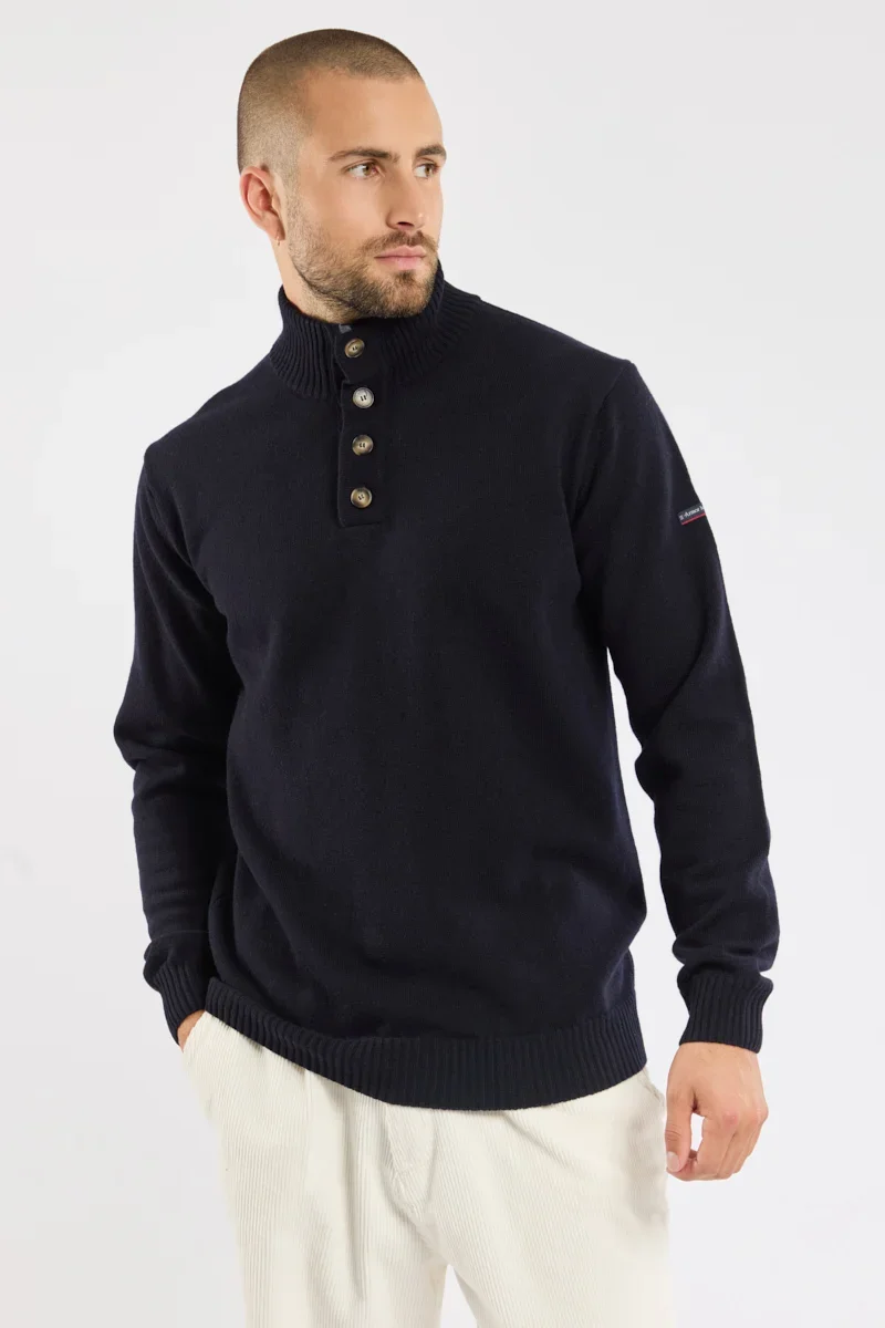 Efficient Zip-neck jumper – wool Convenient
