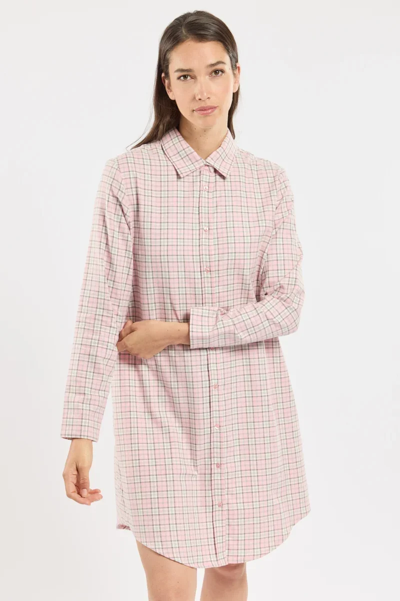 Secure Checked nightshirt – cotton World-Class