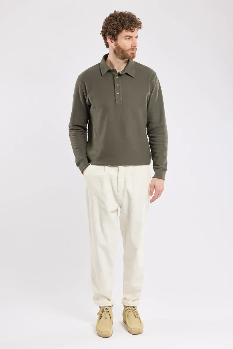 Crafted Heritage pleated trousers – corduroy Certified