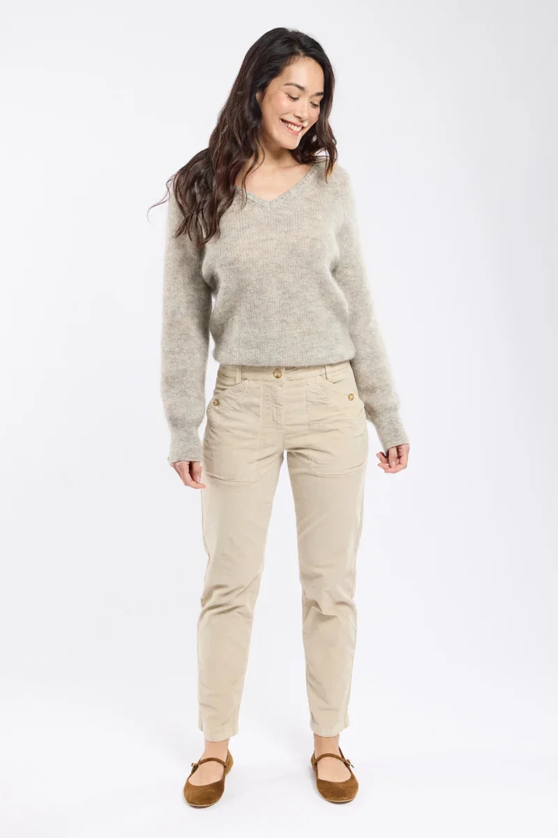 Solid Straight cut trousers – cotton Original