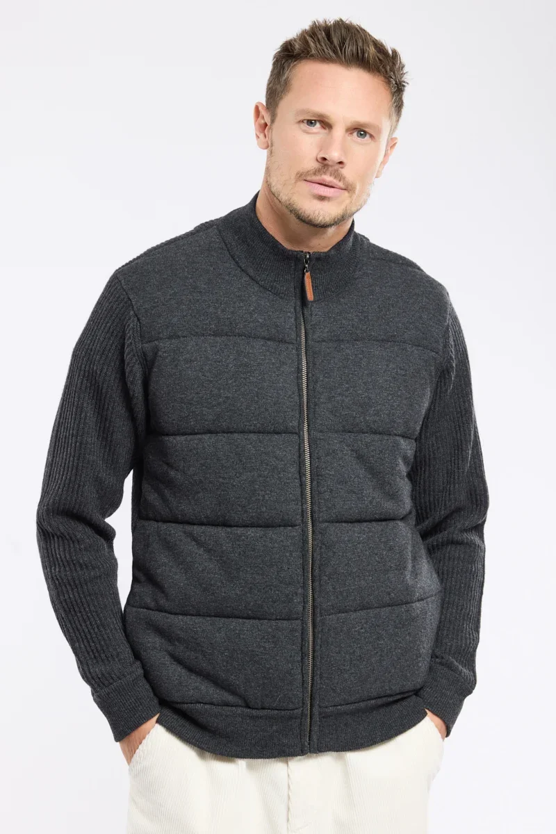 Contemporary Quilted knit jacket – wool Convenient