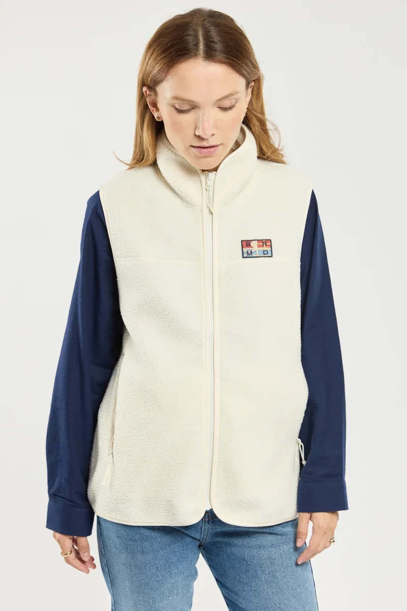 Elegant MICHA sleeveless fleece jacket – recycled polyester Official