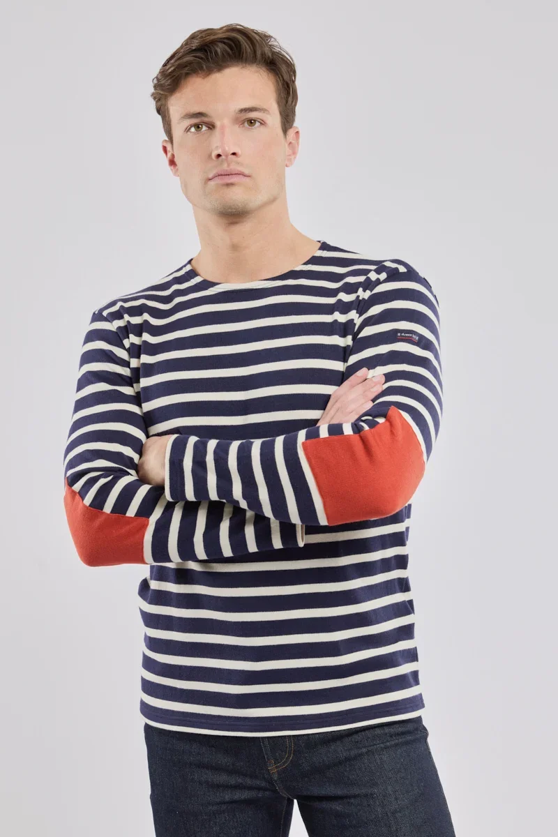 Optimized Long-sleeve striped top – thick cotton Smooth