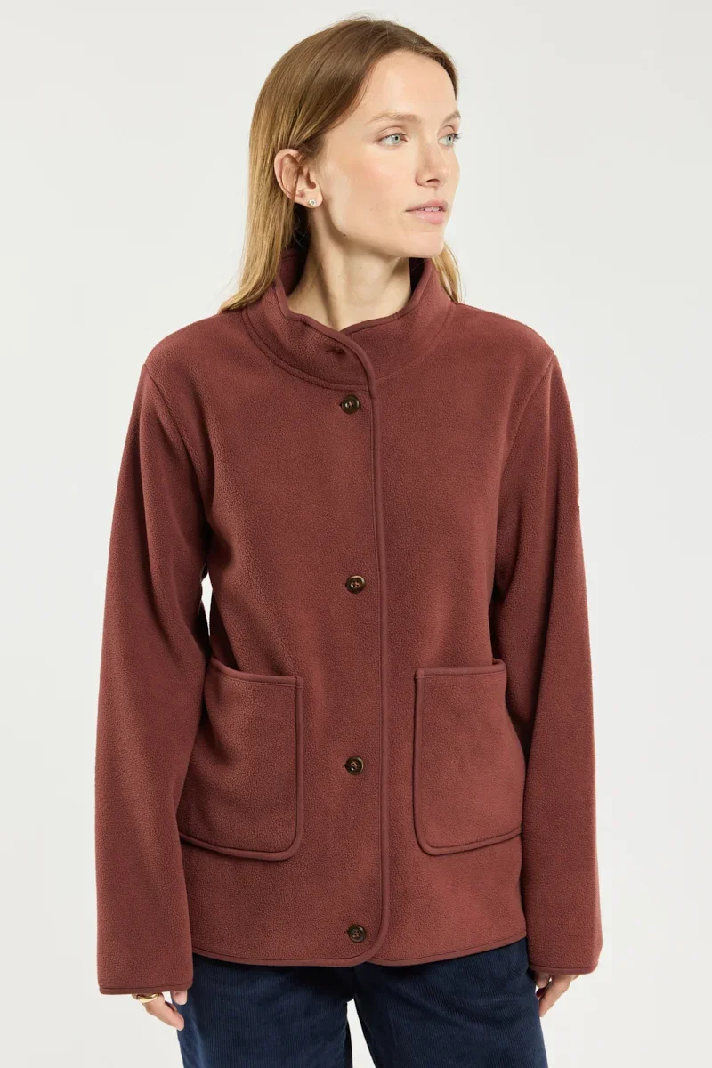 Functional MERSONI Buttoned Fleece Jacket Verified