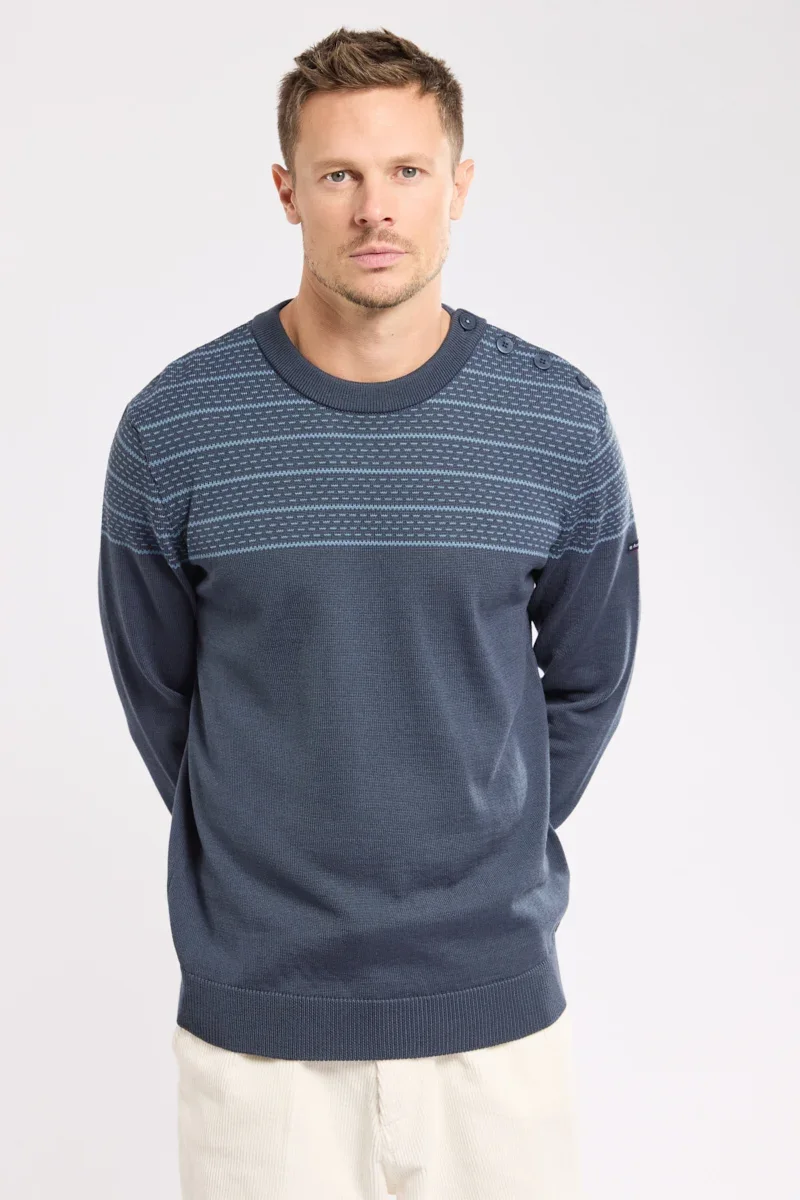Dependable Pull marin jacquard – laine Green