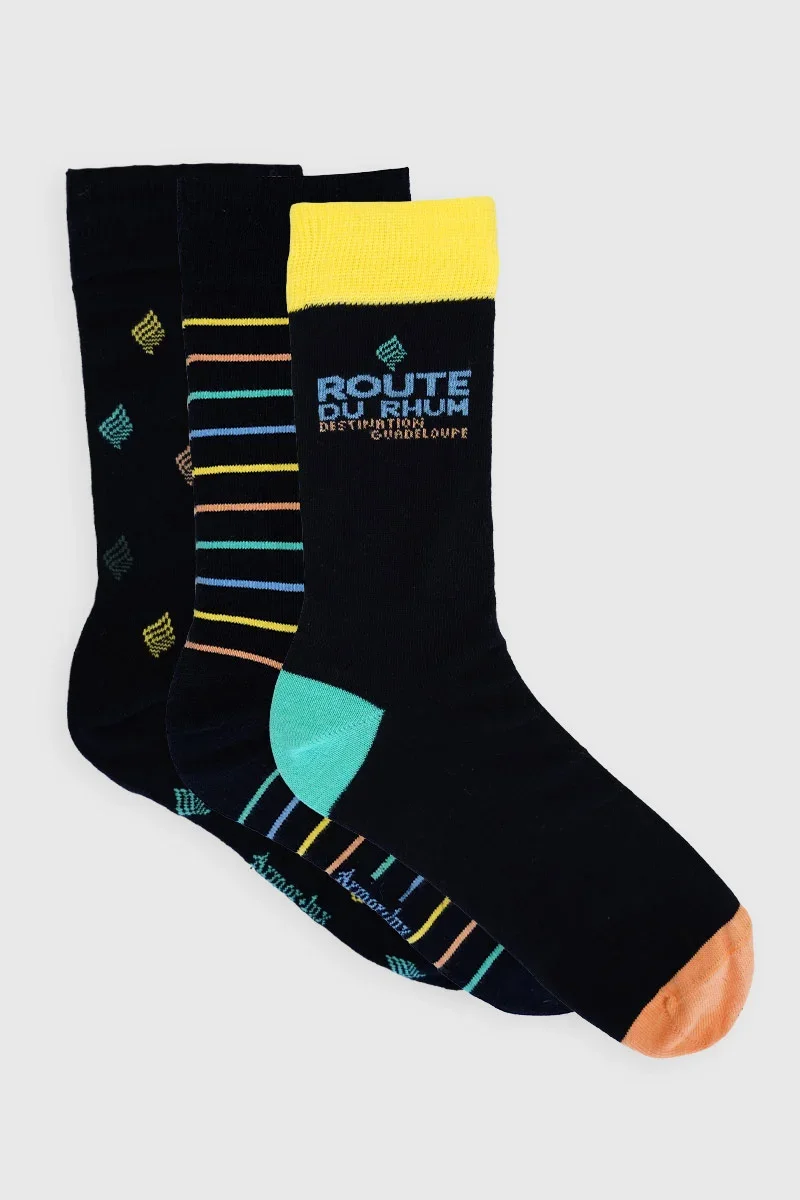 Fine Lot de 3 chaussettes – coton Authentic
