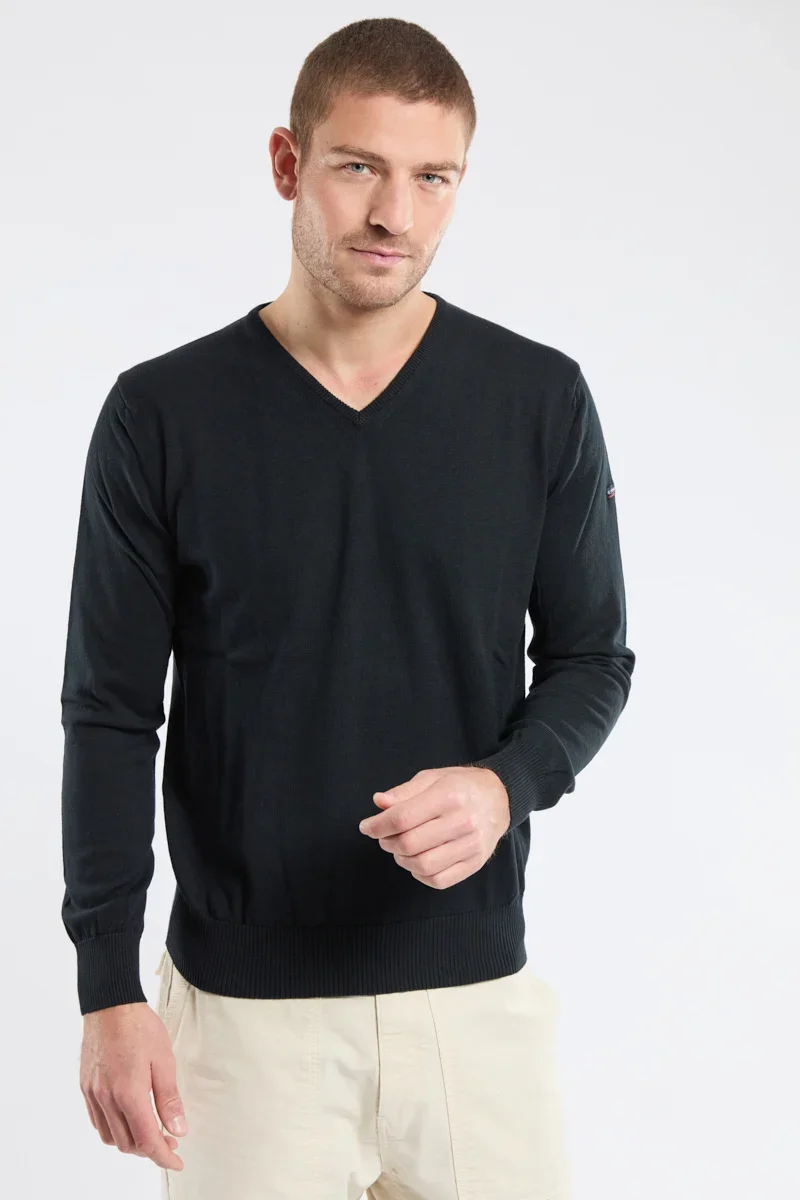Solid Pull col V Henvic – coton Top-Quality