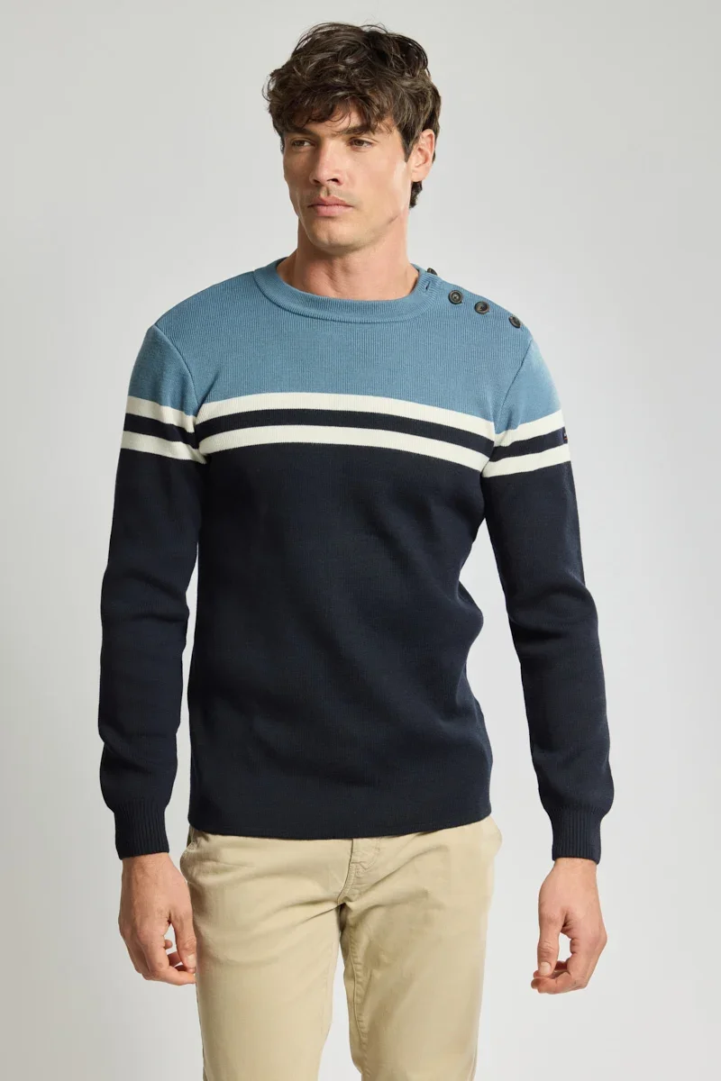 Long-Lasting Pull rayé – laine Crafted