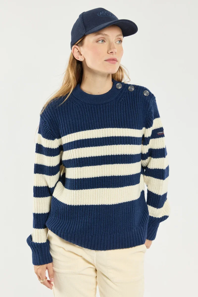 Refined Pull rayé – laine Long-Lasting