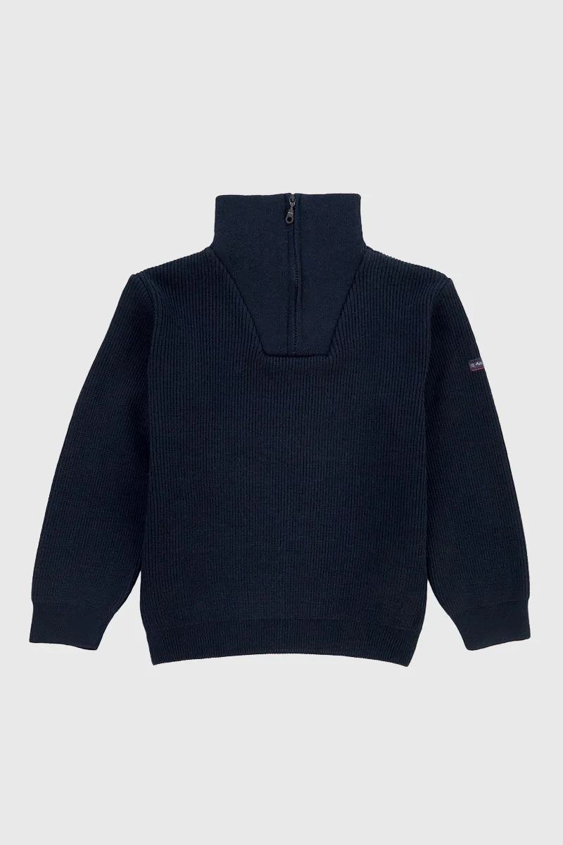 Modern Kid’s Half zip sweater – wool and acrylic Dependable