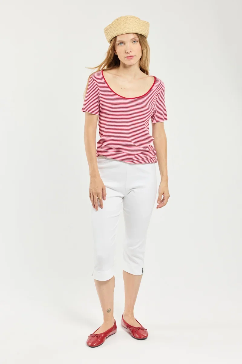 Exceptional Capri trousers – cotton and elastane Organic