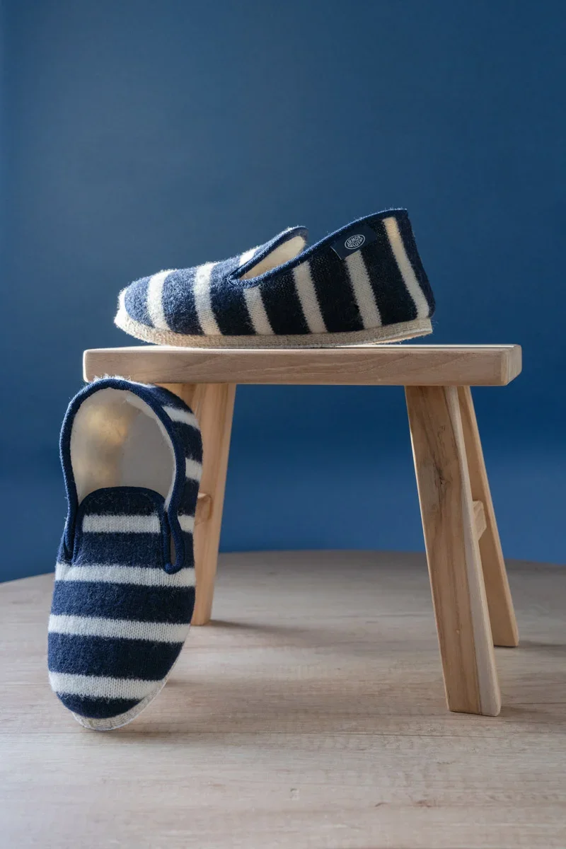 Genuine Striped slippers size 35 to 43 – wool Original Design