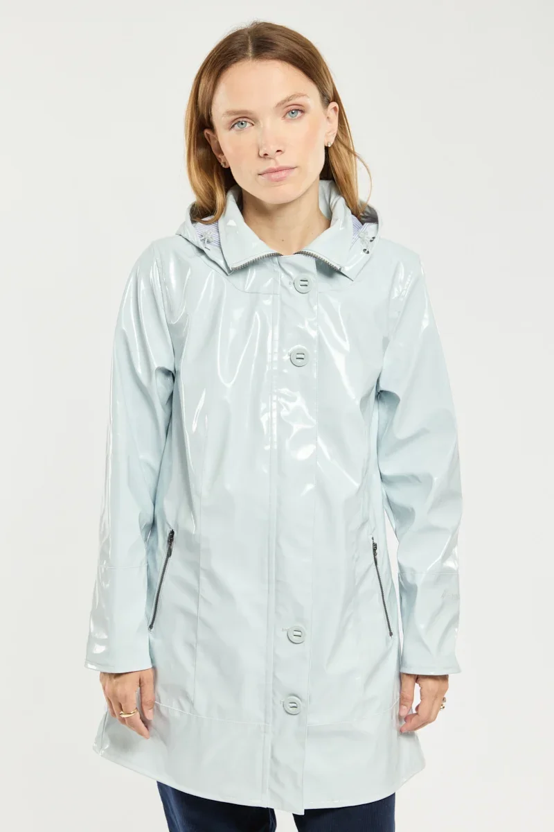 Premium Material BRUGES Glossy Breton Raincoat Pure