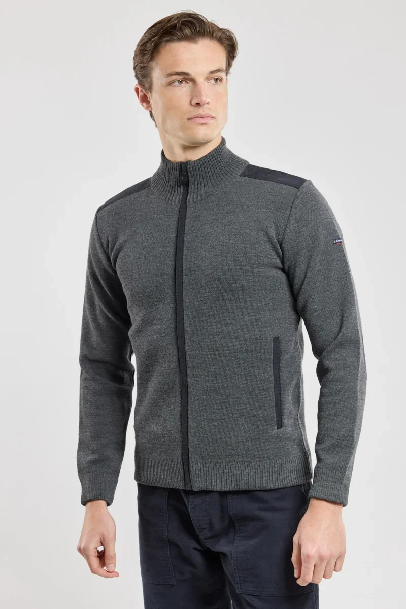 Exceptional Full zip Mecmor cardigan – wool Responsible
