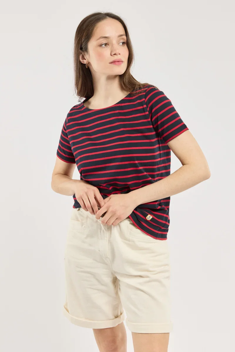 Relaxed Breton striped shirt Héritage – light cotton Reusable