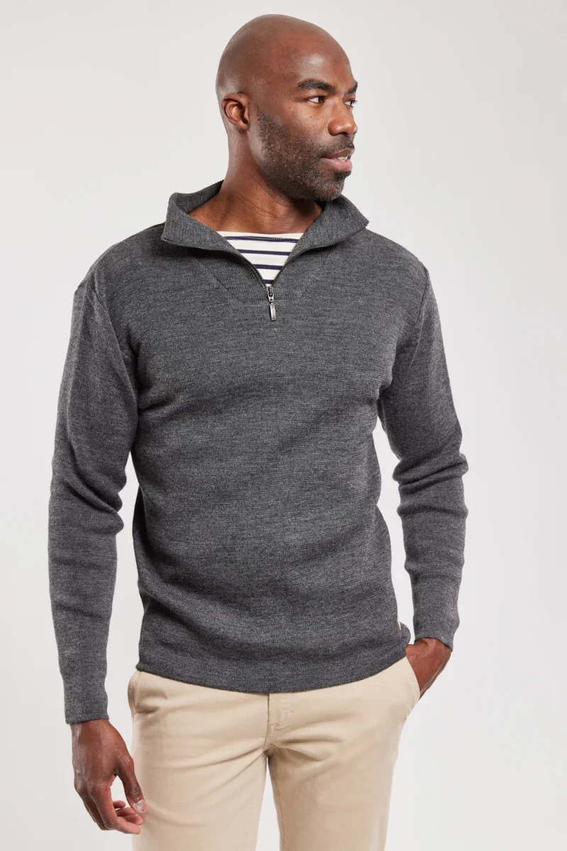 Safe Quarter zip sweater Guisseny – wool Original Design