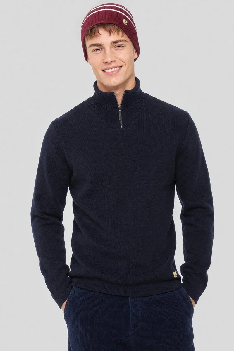Excellent Quarter zip sweater Guisseny – wool Expertly Made