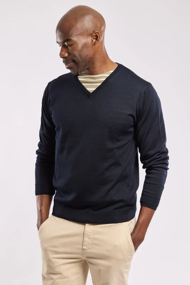 Organic Bérac V-neck jumper Original Design