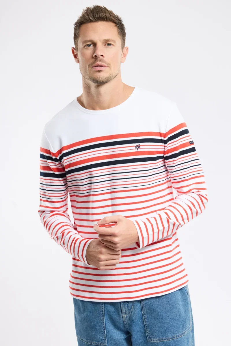 Genuine Men’s interlock striped shirt- Fountaine Pajot x Armor-lux Practical