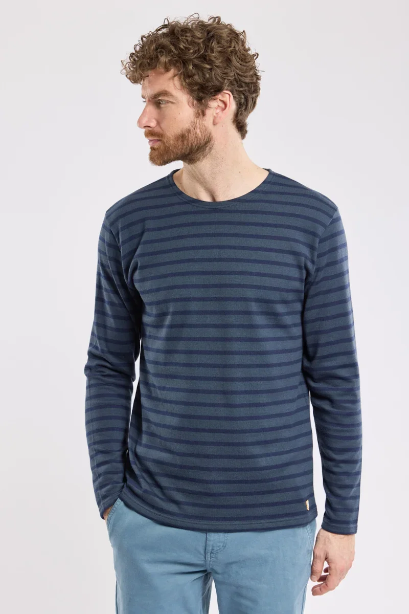 Expertly Made Breton striped shirt – organic rustic cotton High-End