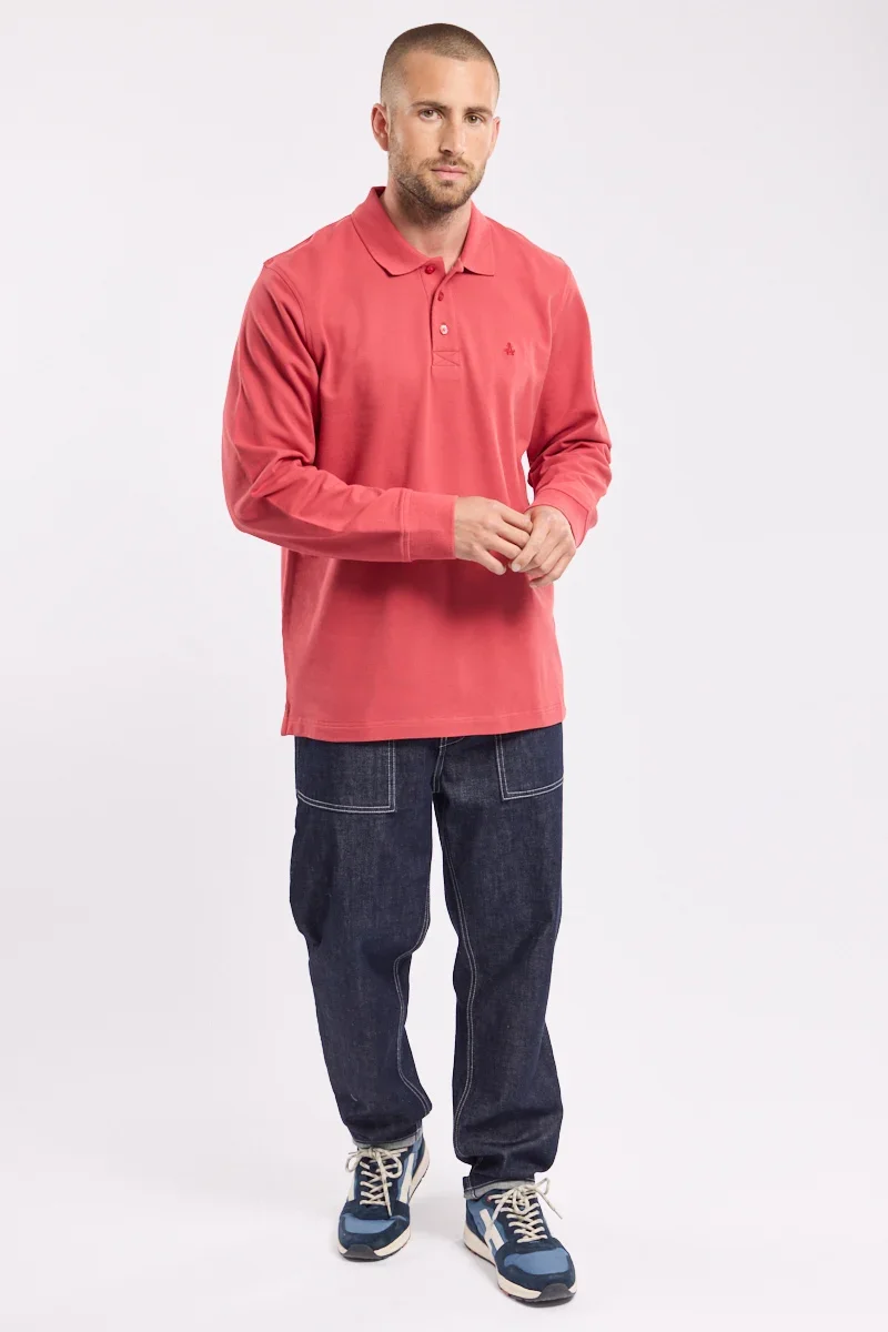 Genuine Long-sleeved polo shirt – piqué cotton Functional