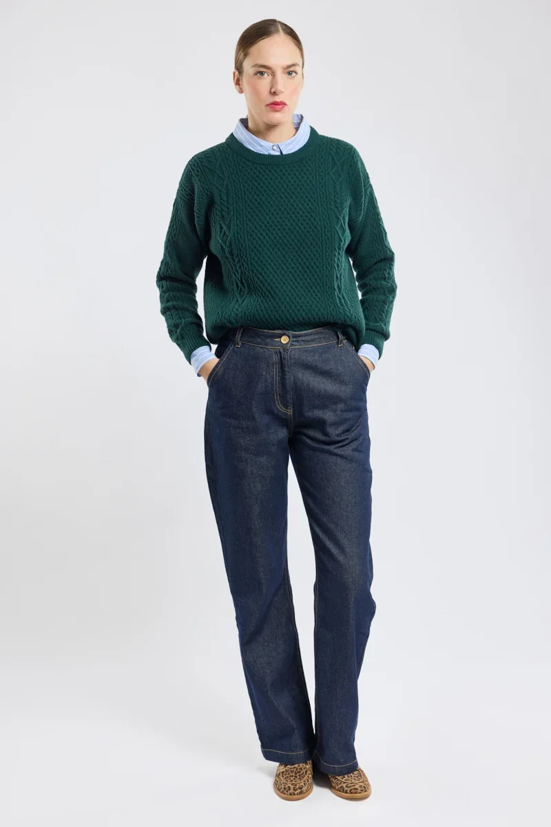Enhanced Cable-knit jumper – wool Detailed