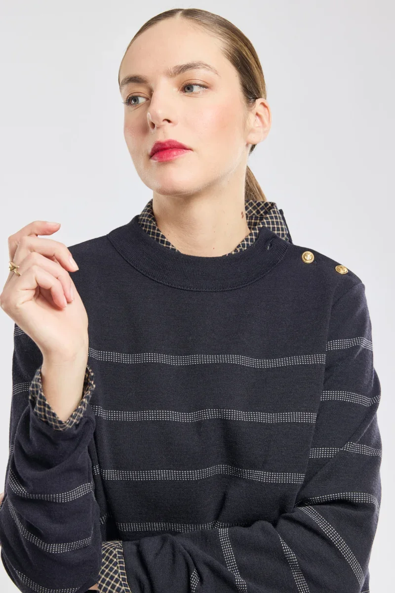 Consistent Striped fisherman’s jumper – wool Modern