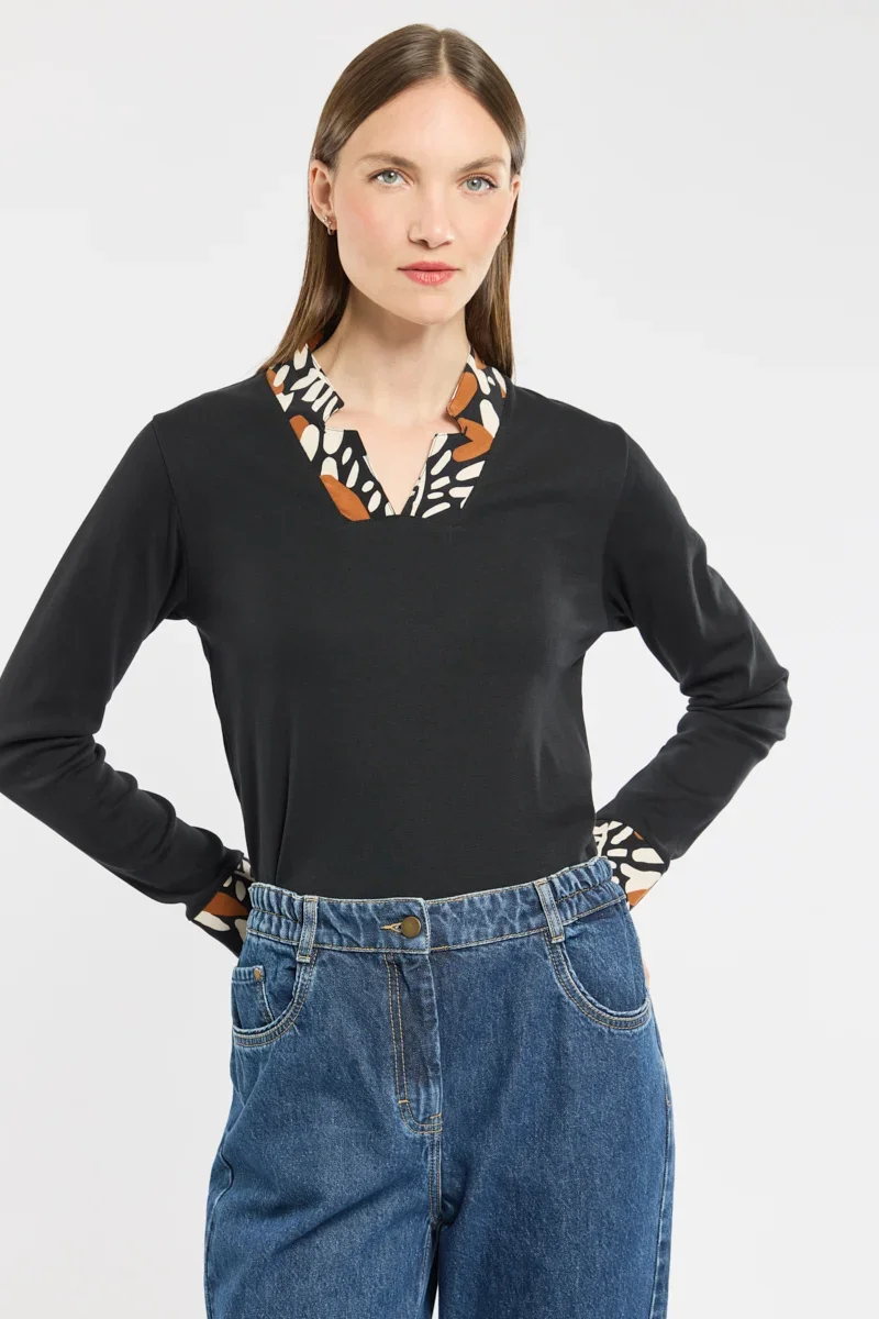 Quality Salomé trompe l’oeil T-shirt – cotton Effective
