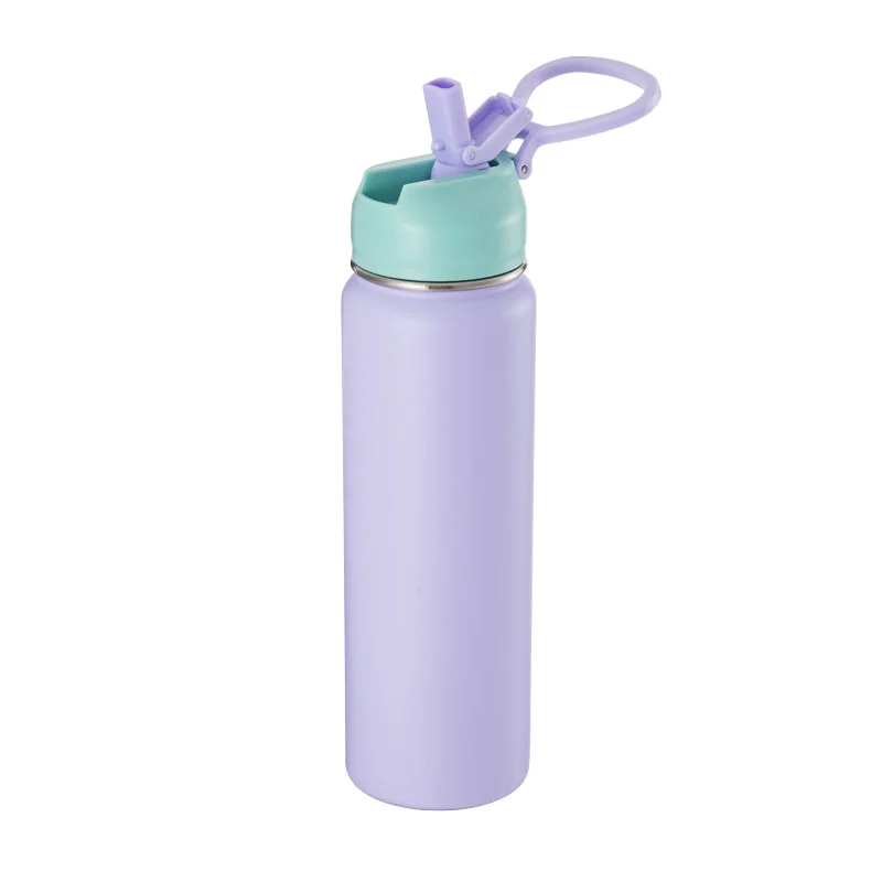 Crafted 700ml Water Flask Bottle with Flip Straw 01750A Efficient