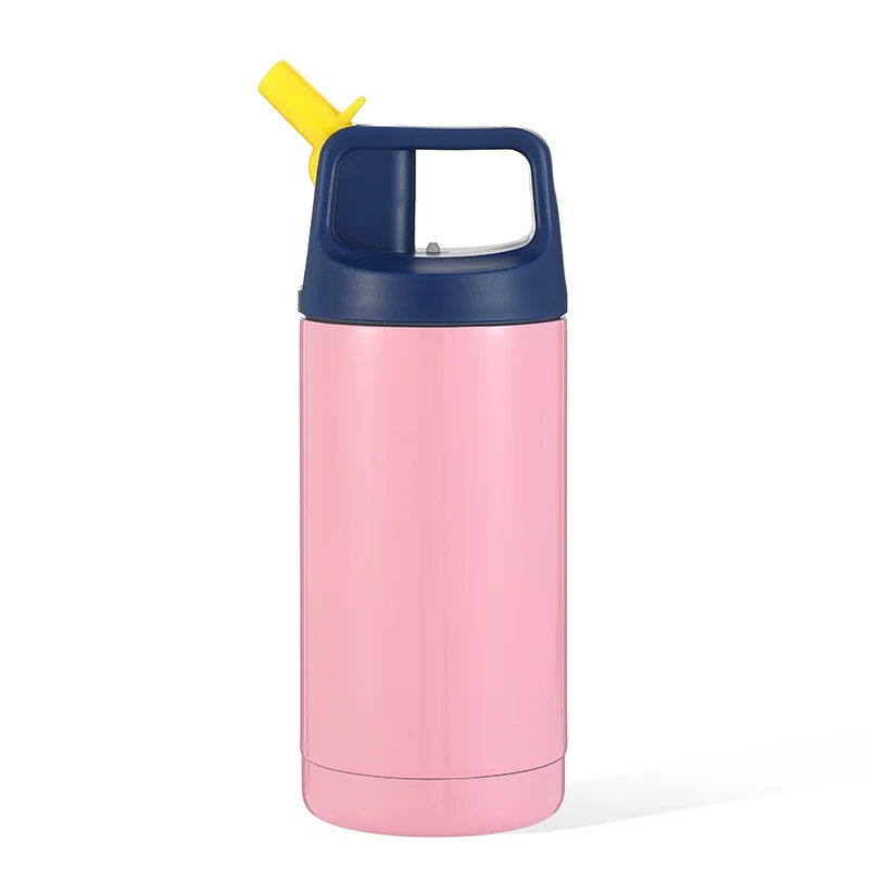 Effective 12oz Leak Proof Water Bottle With Straw Cap 01570E Verified