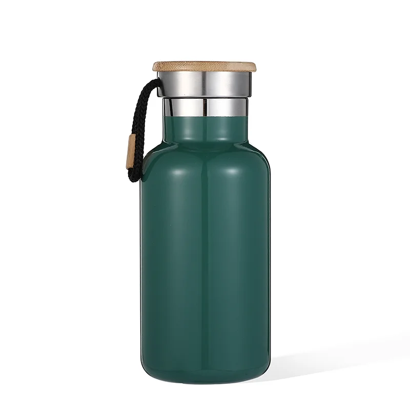 Exclusive Insulated Stainless Steel Water Bottle with Bamboo Lid 04020A Effective