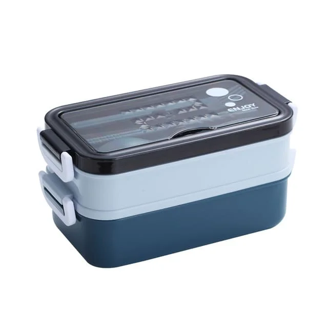 Green 1000ml Tiffin Carrier Two Layers lunch Box EHO13005 Stylish