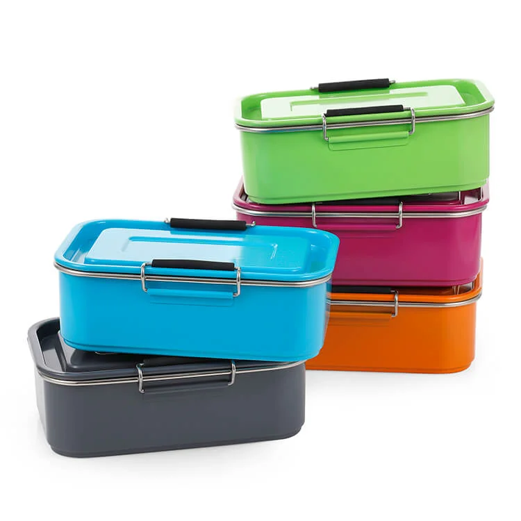 Luxury 900ml Rectangular Food Containers SS304 Leakproof 13811 Fashionable