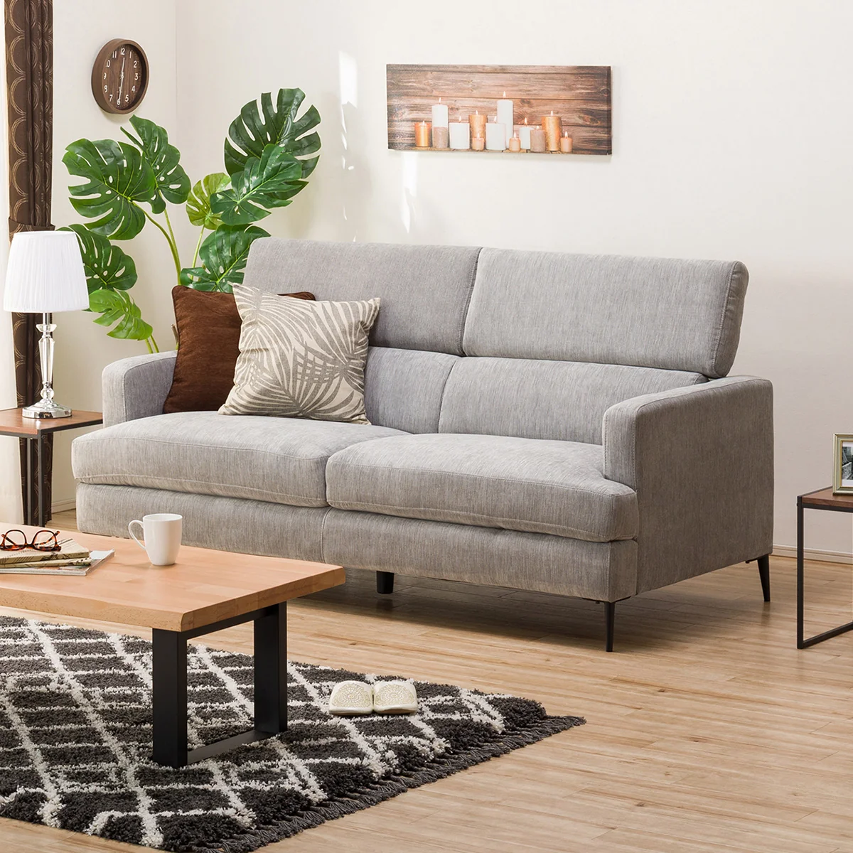 First-Class 3 SEAT SOFA SATHERLA GY Unique