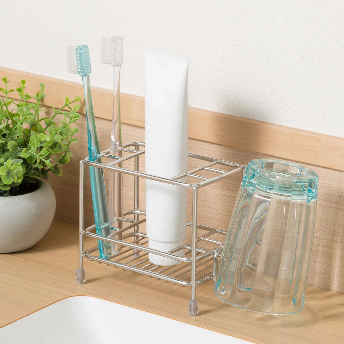 Proven STAINLESS WIRE TOOTH BRUSH HOLDER SQUARE Unique