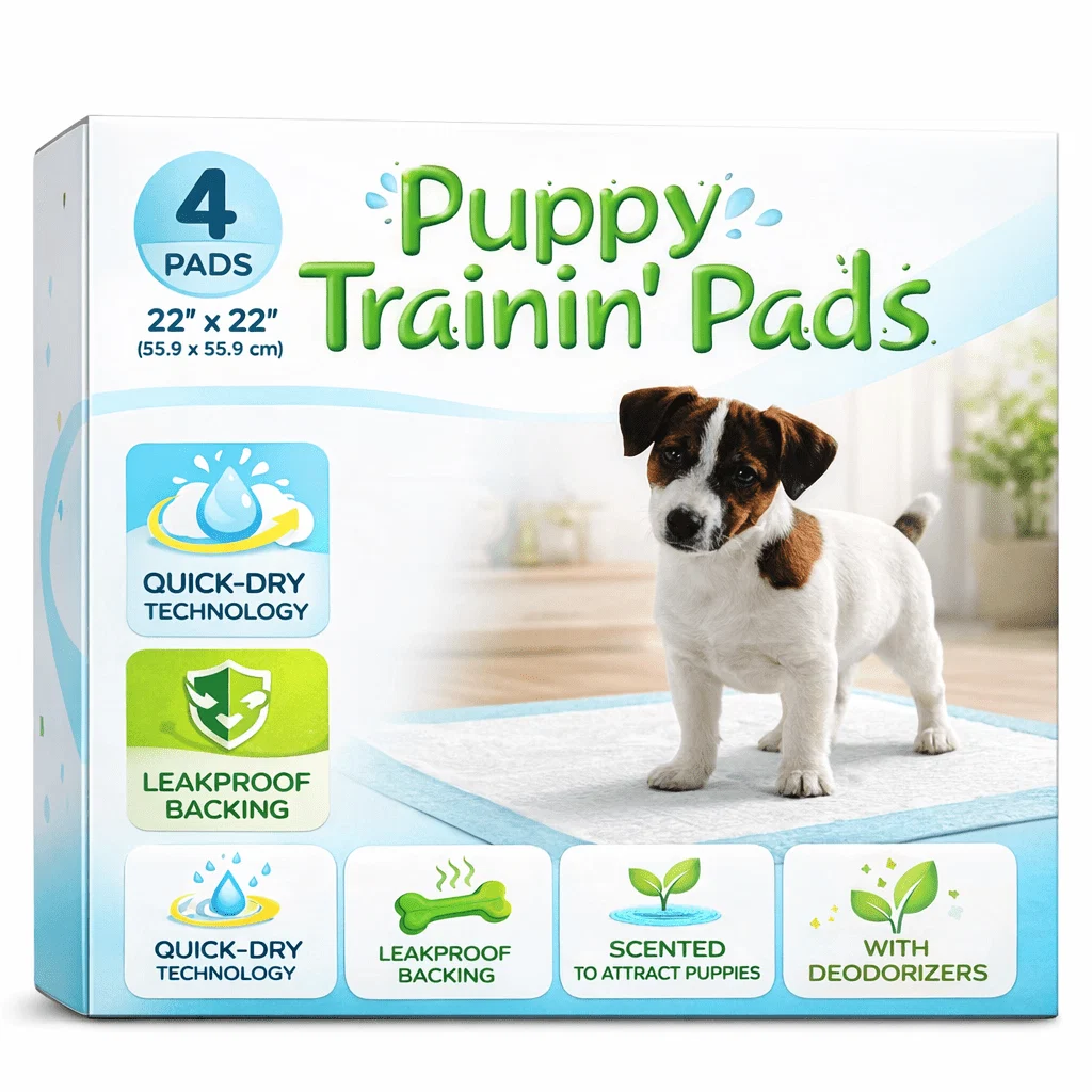 Secure Puppy Training Pads with Quick-Dry Technology Pack of 4 High-End