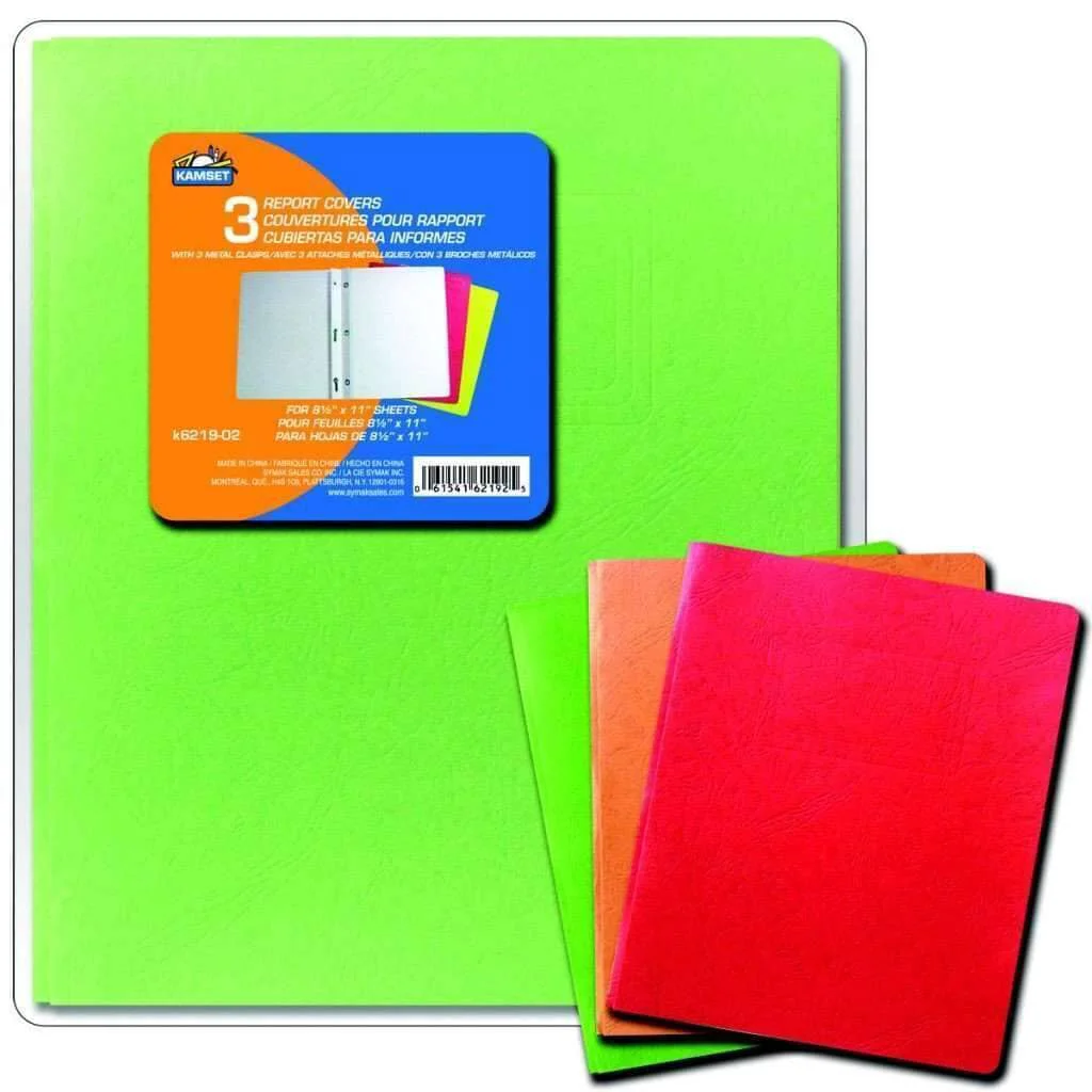 Healthy Report Covers – 3pk Environmentally Friendly
