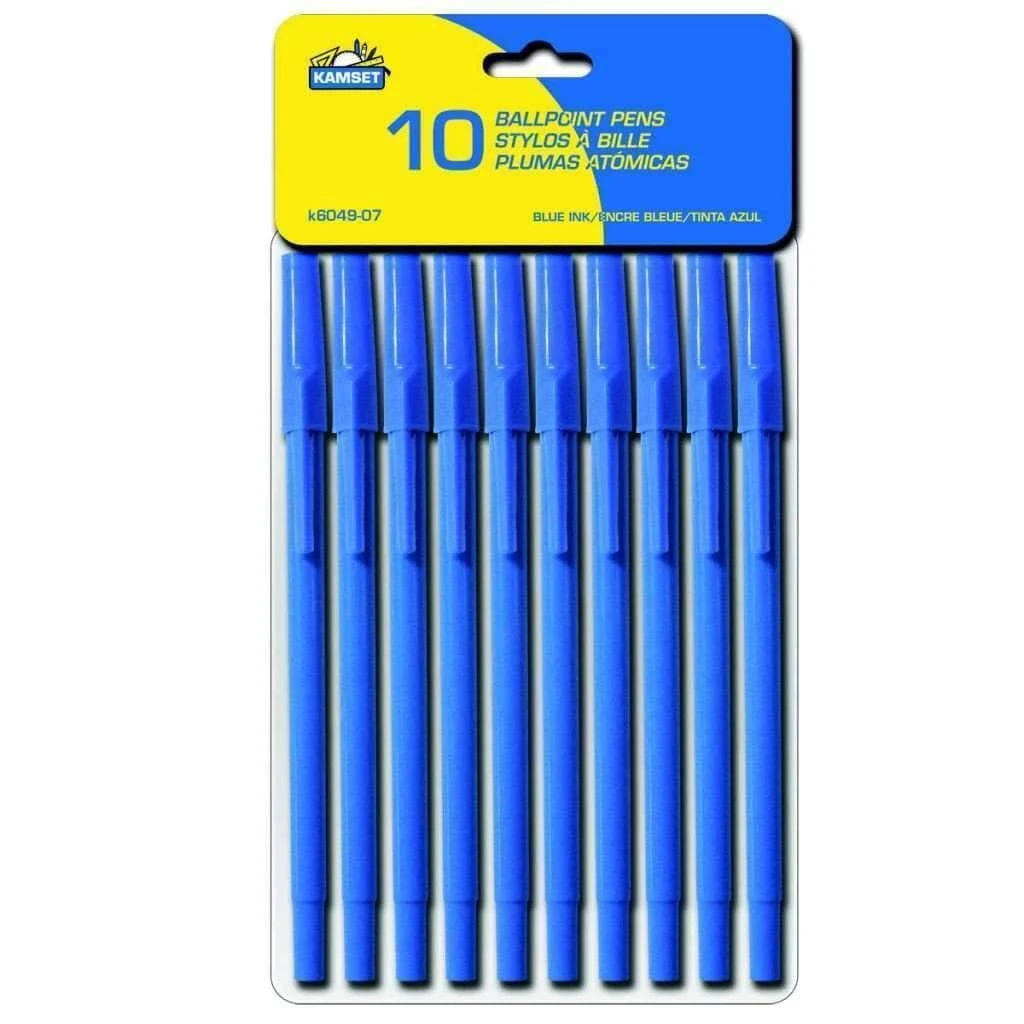 Lightweight Ballpoint Pens – 10 Blue Carefully Designed